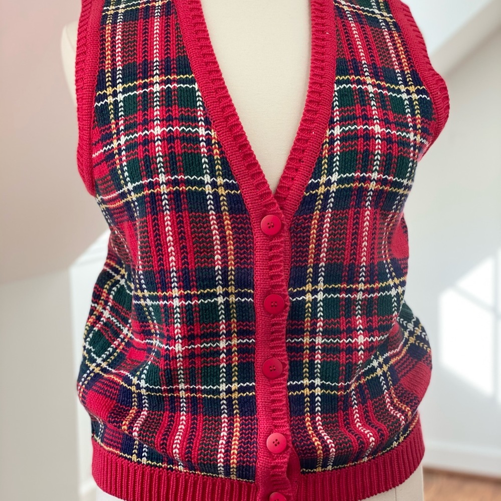 Vintage Tartan Plaid Sweater Vest